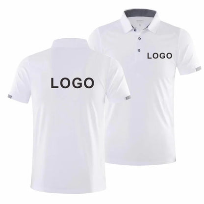 2023 Quick-drying Sports Polo Shirt Custom Design Company Brand Logo/Print Embroidery Breathable Lapel Short Sleeve Tops S-4XL