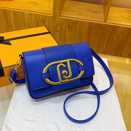 Handbags For Women Metal Buckle Flap Square Shoulder Bags Fashion