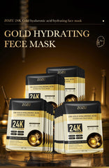 20pcs Gold Hyaluronic Acid Face Mask Facial skincare Brightening Moisturizing Firming Facial Masks Face Skin Care Products