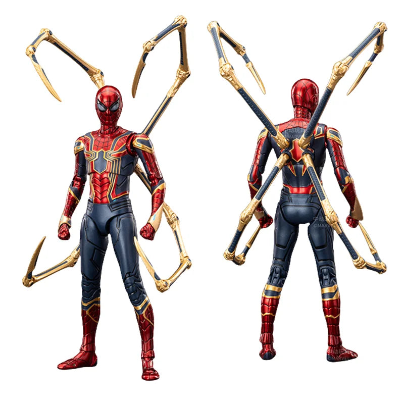 Original ZD PS4 Spider Man Anime Peter Parker Gold Black Action Figure Statue Model Desktop Ornament Garage Kit Birthday Gifts