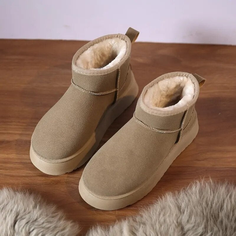 Women Snow Boots Plush Warm Casual Shoes Thick Goth Fashion