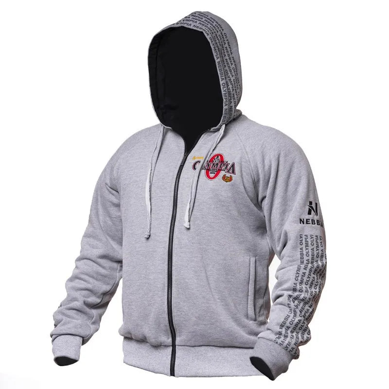Spring Casual Hoodies Men Cotton Sweatshirt Gym Fitness Sportswear Male Hooded Zips