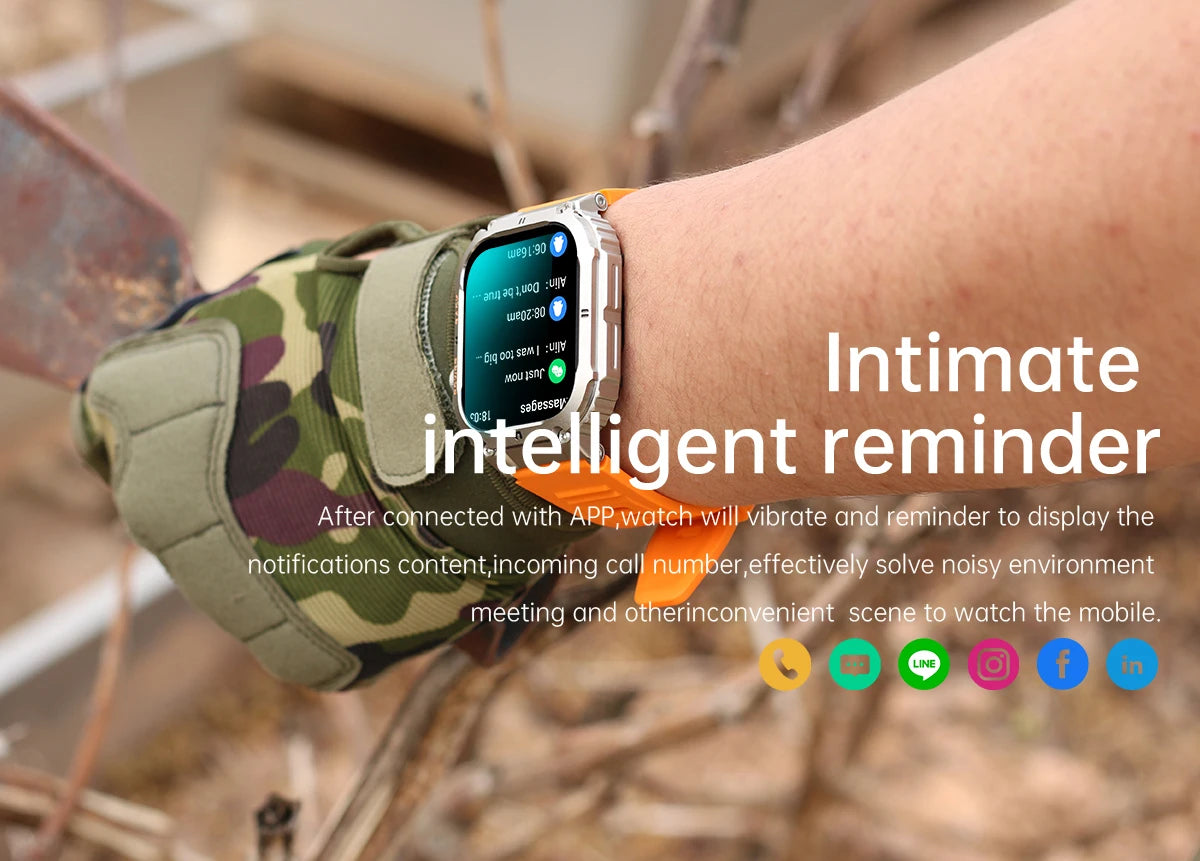 LIGE Outdoor Sports Fitness Smartwatch For Men