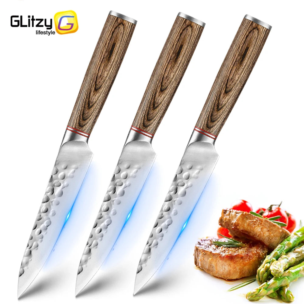 Kitchen Knife Stainless Steel Japanese Chef Knife Full Tang Forged Cleaver Butcher Knife