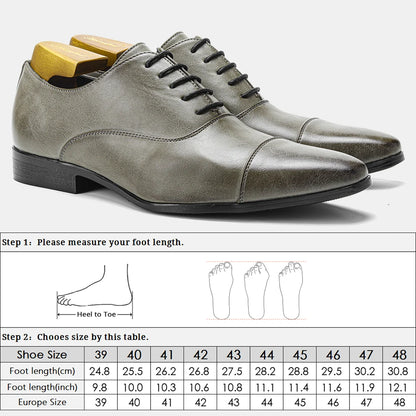 Leather Shoes Men 2024 Brand Derby Stylish Business Comfortable Leather Formal Shoes Men