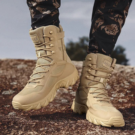 Men Brand Military Leather Boots Special Force Tactical Desert Combat Men's Boots