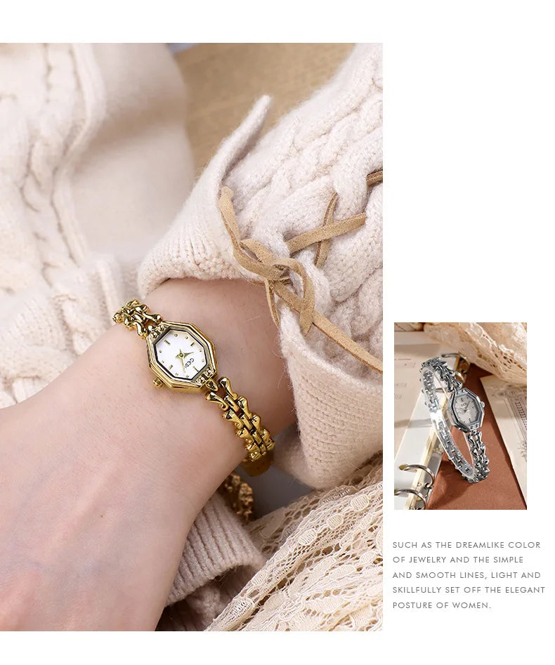 GEDI Brand Ladies Watches are Exquisite Light Luxury Retro Metal Bracelets high-end Waterproof Women Fashion Quartz Wristwatches