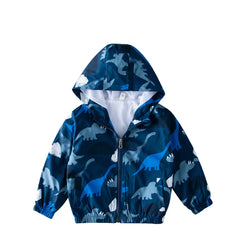 Boys Coat Jacket Dinosaurs Pattern Boys Coats Spring Autumn Children's Jackets Casual Style Kids Clothes