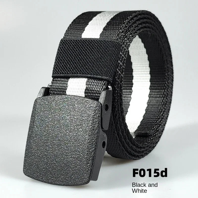 White Automatic Buckle Nylon Army Tactical Men Belt Military Waist Canvas Belt Outdoor Strap Travel Jeans Black Belts for Women