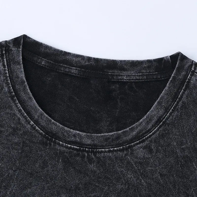 Anime Tshirts Men Women Bleach Zaraki Kenpachi Printed Acid T-Shirt Cotton Graphic Punk Harajuku Tees Men's Clothing