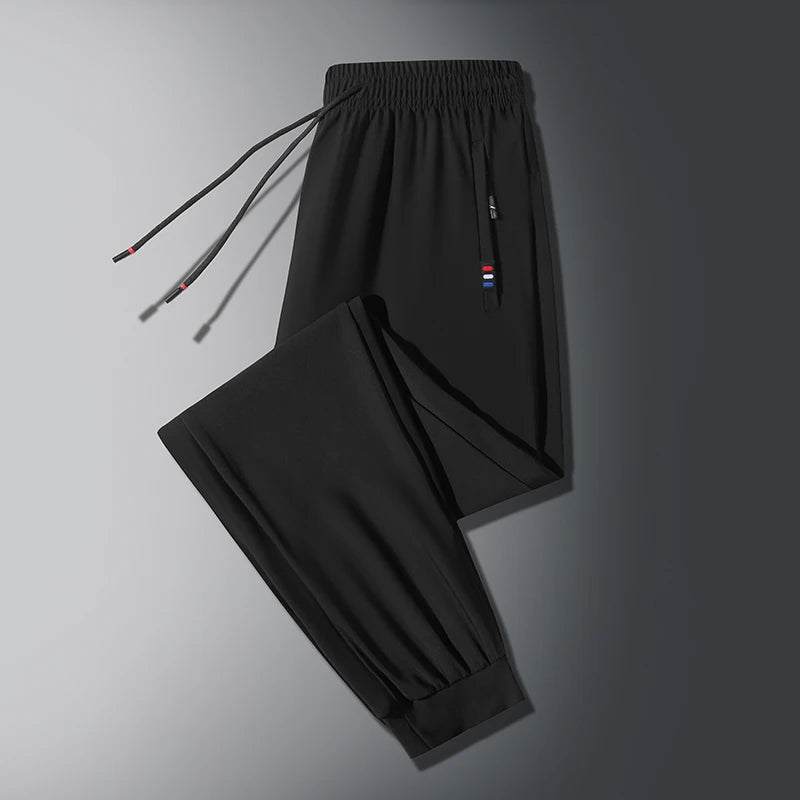 Men's Casual Elastic Sports Pants Thin Breathable Large Size Outdoor