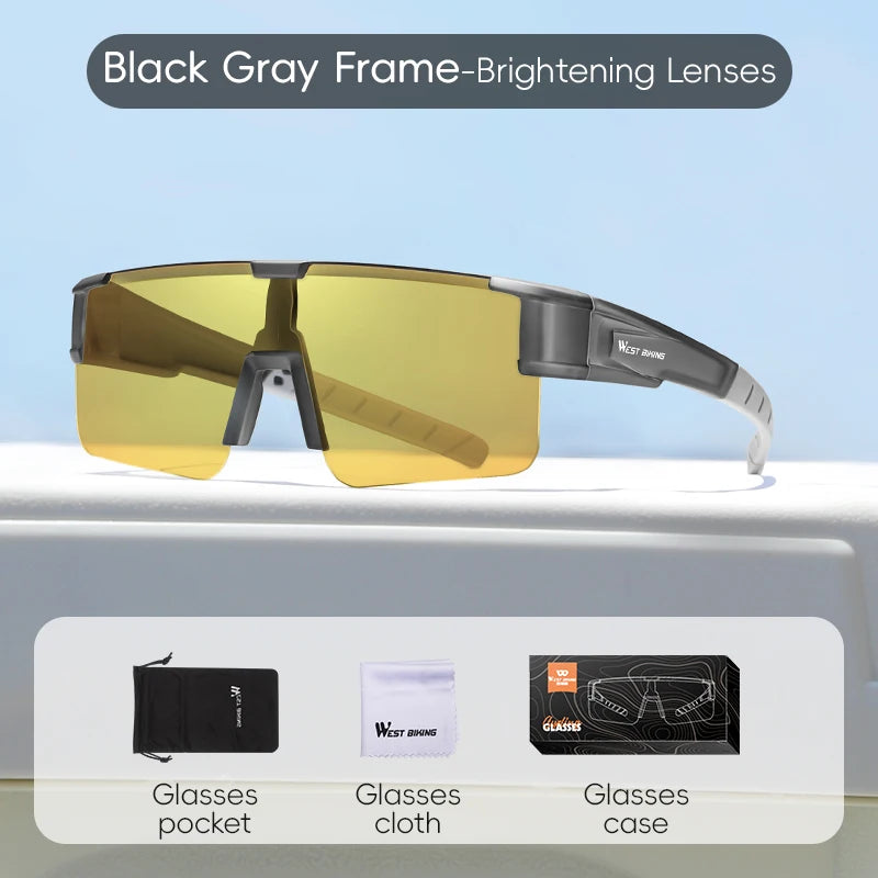 Sunglasses Men Photochromic Cycling Fit Over Myopic Glasses Driving