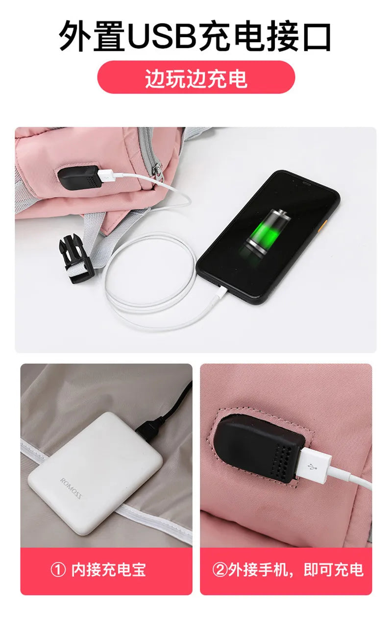 Travel Backpack Women Large Capacity Waterproof Anti-Theft Casual Daypack Bag with Luggage Strap & USB Charging Port Backpacks