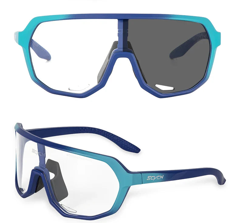 SCVCN Photochromic Cycling Sunglasses Cycling Glasses UV400 Bicycle Eyewear Sports MTB Outdoor Bike Goggles Sunglasses Eyepieces