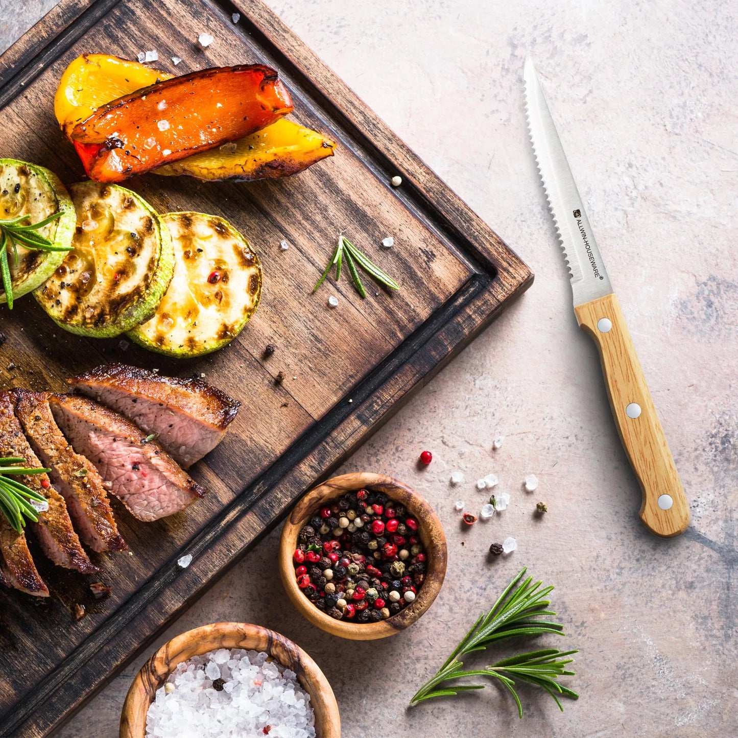 4/6/8pcs Kitchen Steak Knife Set Durable Stainless Steel 5 Inch Steak Knives Highly