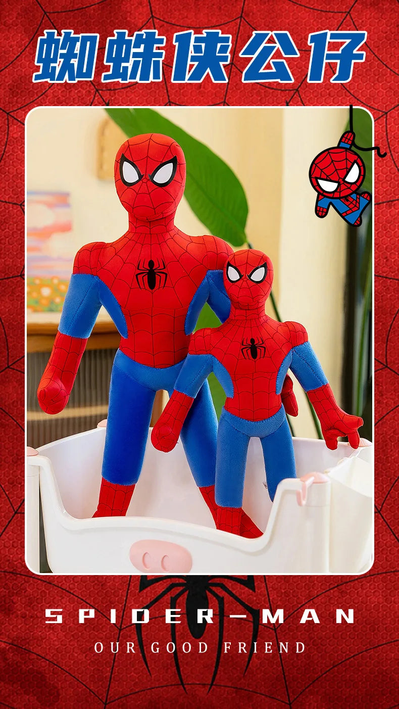 40-120Cm Spiderman New Cute Plush Doll Toys Kawaii Huge Sleep Pillow Cushion Soft Stuffed Animal Doll Birthday Gift for Kids