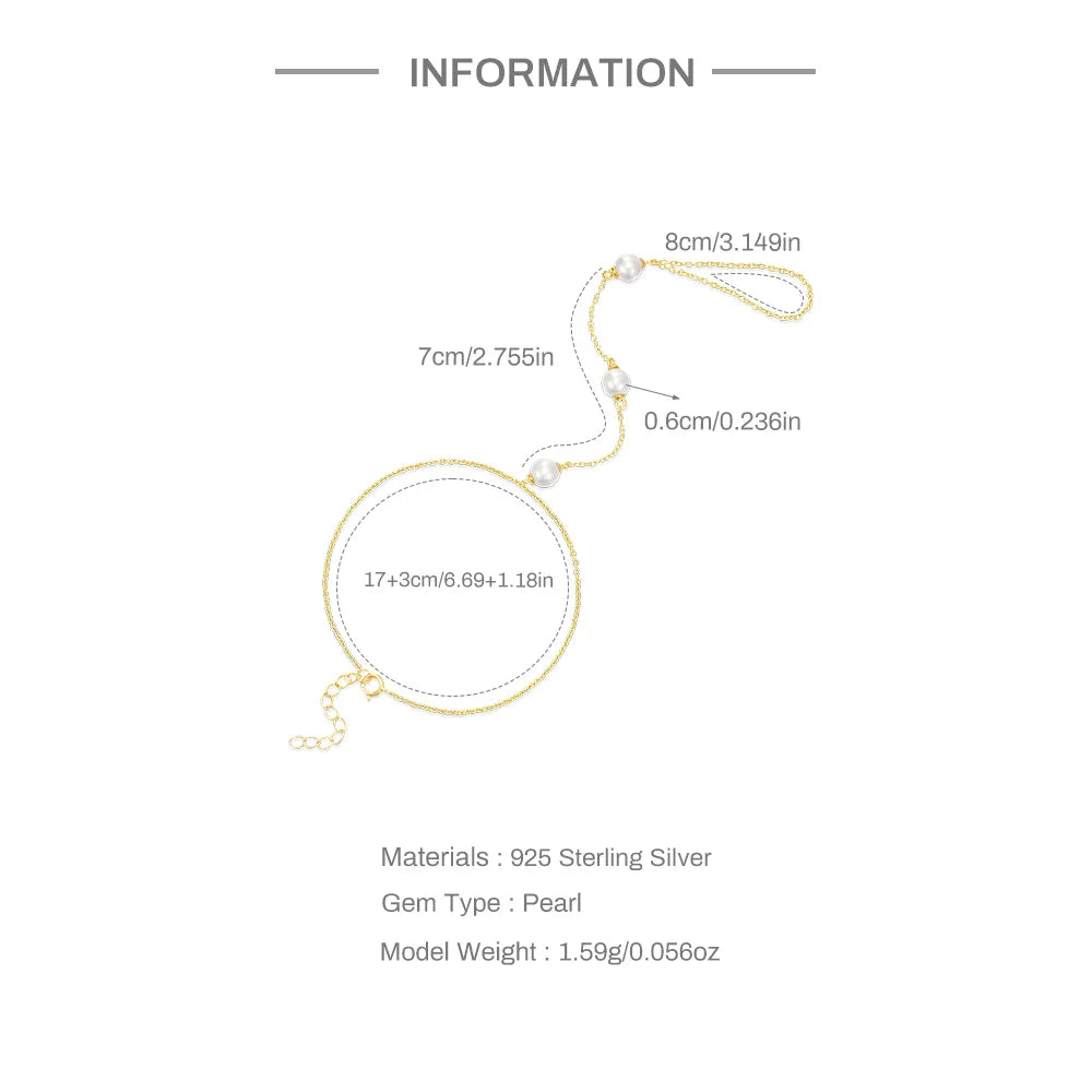 CANNER Minimalism Octagonal Star Finger Bracelet For Women 925 Sterling Silver Ins Flower Multi-layer Bracelet Fine Jewelry