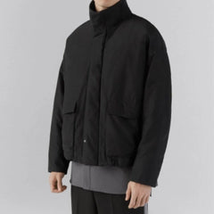 Men's Wear Japanese Wind Pocket Decoration Cotton Coat Jacket