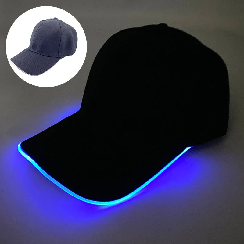 Wholesale Baseball Caps Night Glow Light Cap Boys Girls Fashion Headwear Costumes Accessory Caps Hats