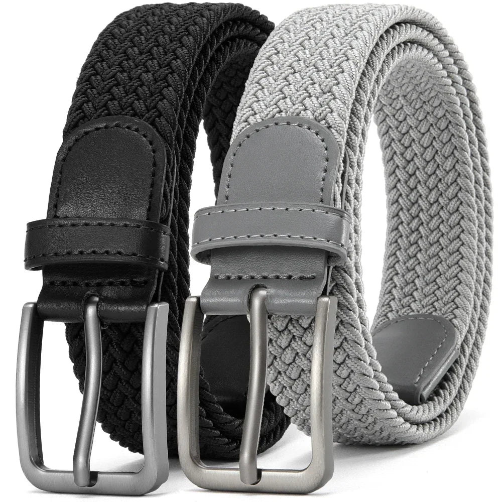 Men's Elastic Belts Unisex Casual Woven Belt for Men Outdoor Rock Climbing Training Work Belt with Jeans Belt of Women 115cm