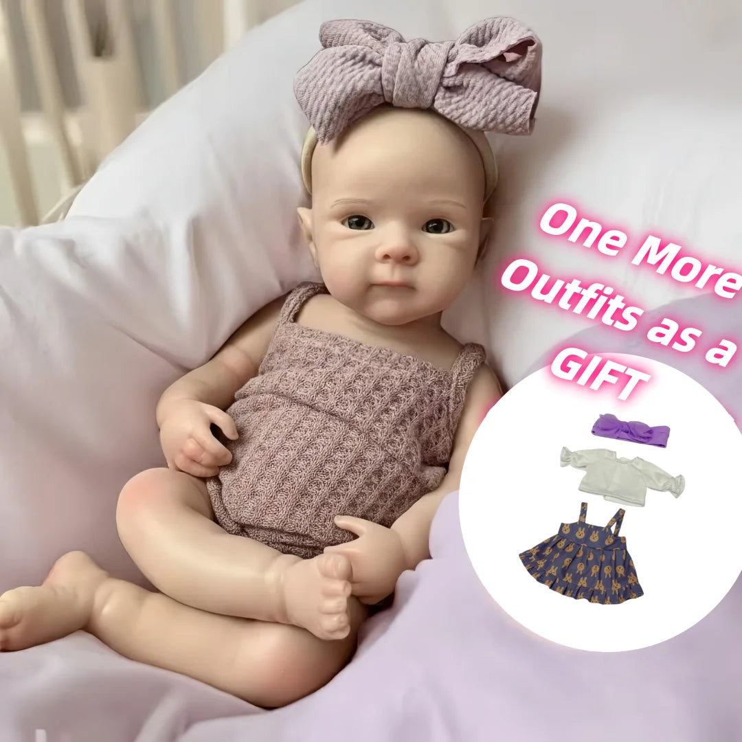 13Inch Waterproof Bettie Reborn Silicone Girl Doll With 2 Sets Outfits Handmade Paint Skin Soft Touch Silicone Girl Doll