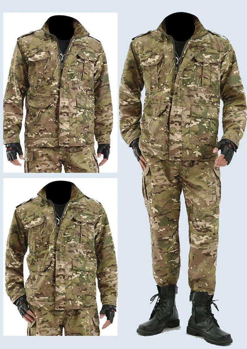 Labor Insurance Cloth Uniform Men's Soft Tracksuit Outdoor Suit Designer Clothes Black Python Pattern Wear-resistant Overalls