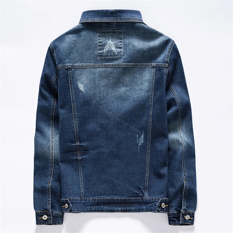 Men's Denim Jackets Vintage Classic Style Motor & bicyle Winter Jacket