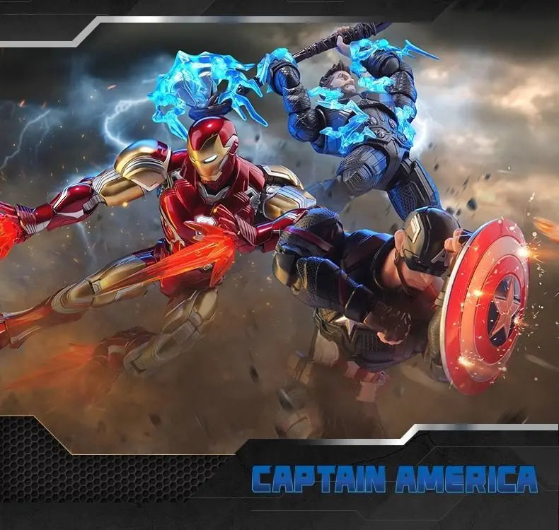 Original Blokees Marvel Champion Class Captain America Anime Figure Action Assembly Building Collection Model Toys Hobby Gifts