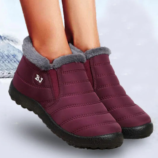 Women Boots Snow Fur Women Shoes Platform Slip On Shoes Woman Ankle Boots