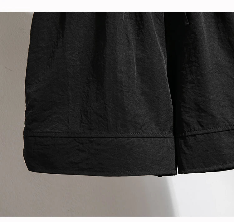 Plus Size Summer Shorts For Women 2025 Summer Ice Silk Drawstring Large Size Loose Shorts Women Korean Streetwear Shorts Female