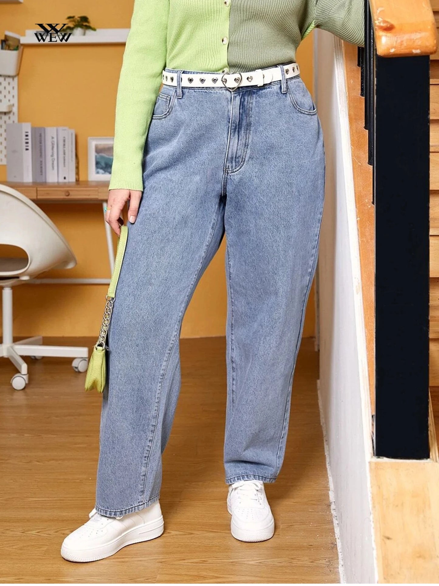 Plus Size Jeans for Women Stretchy High Waisted Jeans 7XL Loose Boyfriend Jean