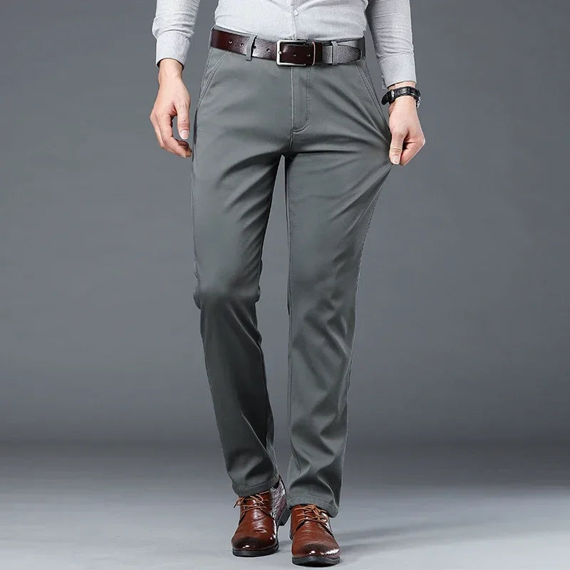 Spring Men's Trousers Fashion Casual Slim Business Office Pants Male
