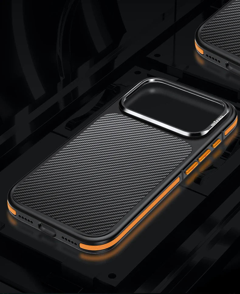 Conelz For 600D Kevlar Series Iphone pro 17 Pro Case with Magnetic Metal Camera Ring Wrapped Edge for iPhone 17 pro max Case
