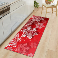 Christmas Kitchen Mats Entrance Doormat Decor Winter Xmas Hallway Balcony Rugs