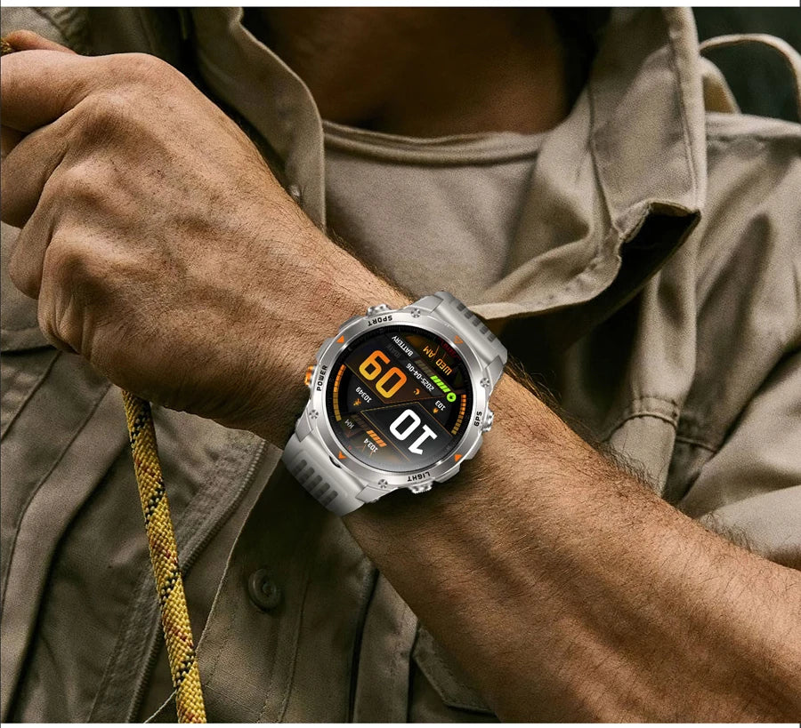 Outdoor Military Smart Watch Men Built-in GPS 1.46" AMOLED Compass