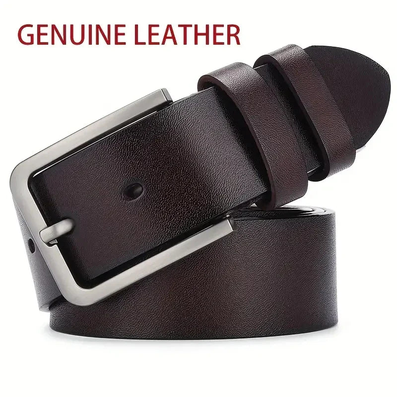 Genuine Leather for men High Quality men belts Alloy Pin Buckle Adult Luxury Brand Jeans Business Casual Waist Male Strap Brand