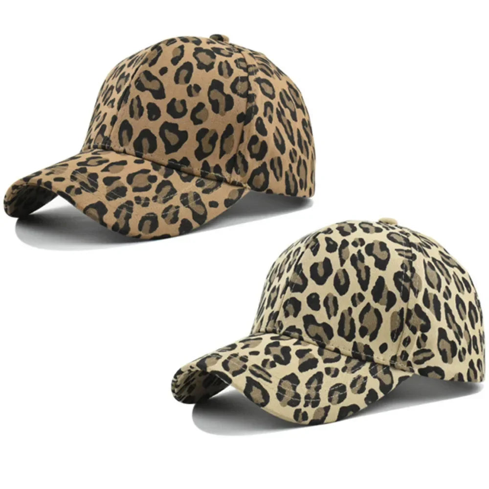 Fashion Adjustable Hip Hop Men Women Leopard Print Baseball Cap Sun Hat
