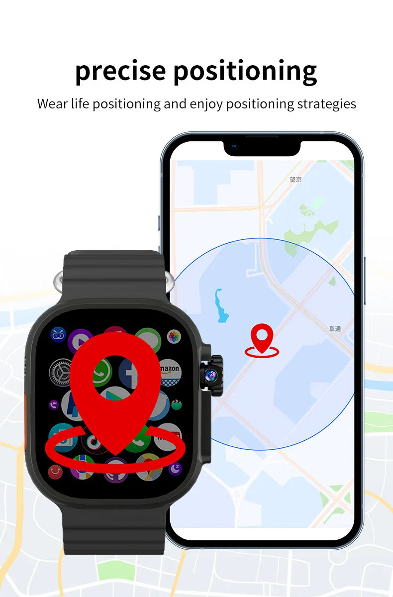 DW100 Pro Updated DW100 Pro + 5G LTE 2.29-inch Amoled Touch ID Smartwatch With 180° Rotary Camera NFC GPS Position WIFI Connect
