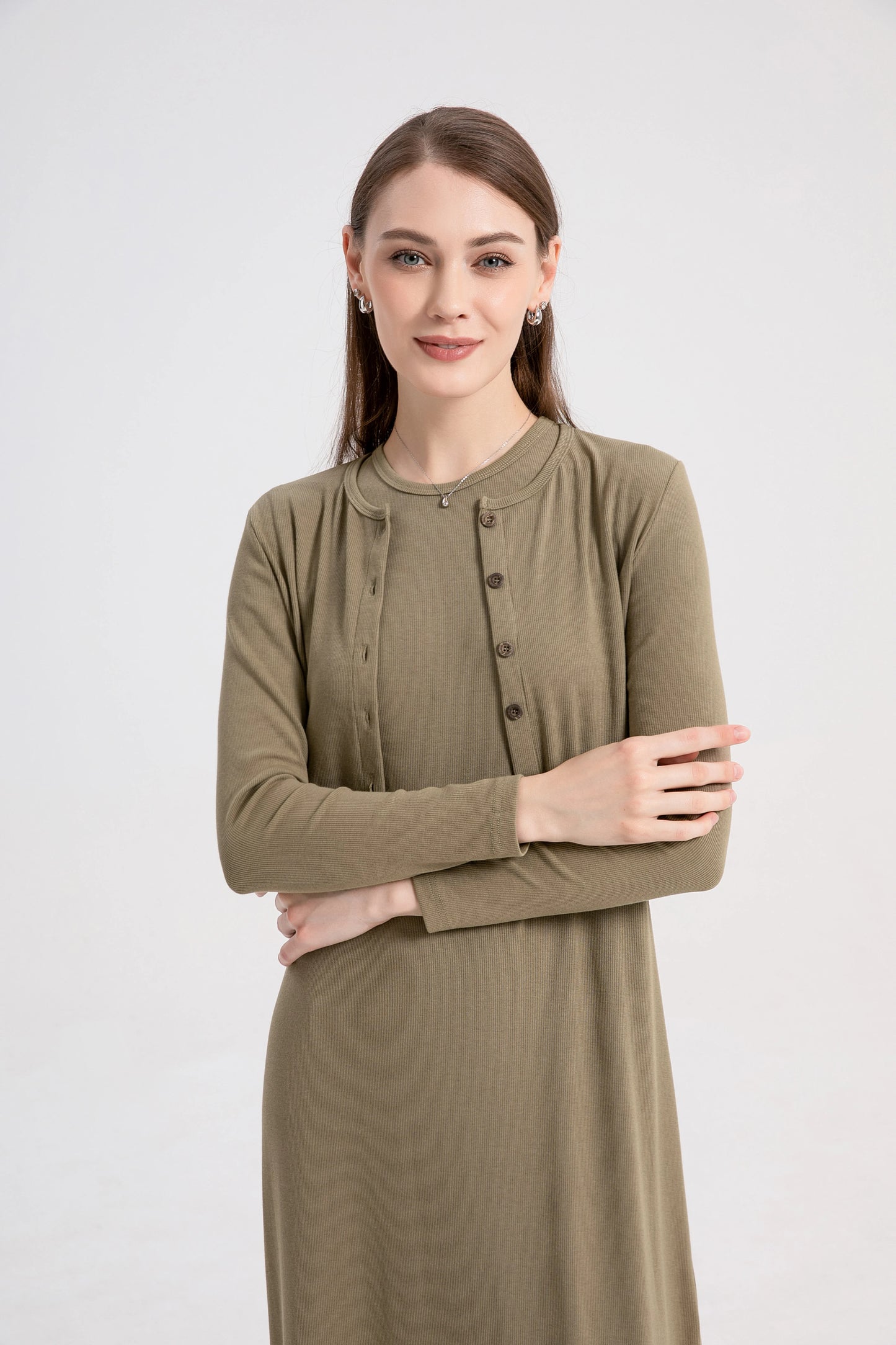 summer woman clothes cardigan Ankle Length maxi dress nature fiber