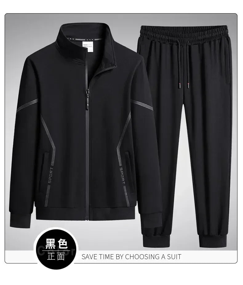 Unisex Jogging Suit MEN Plus Size 6XL 7XL 8XL Men's Tracksuit Suit New Arrive Tracksuit Mens Casual Solid Solor Sweatpant Set