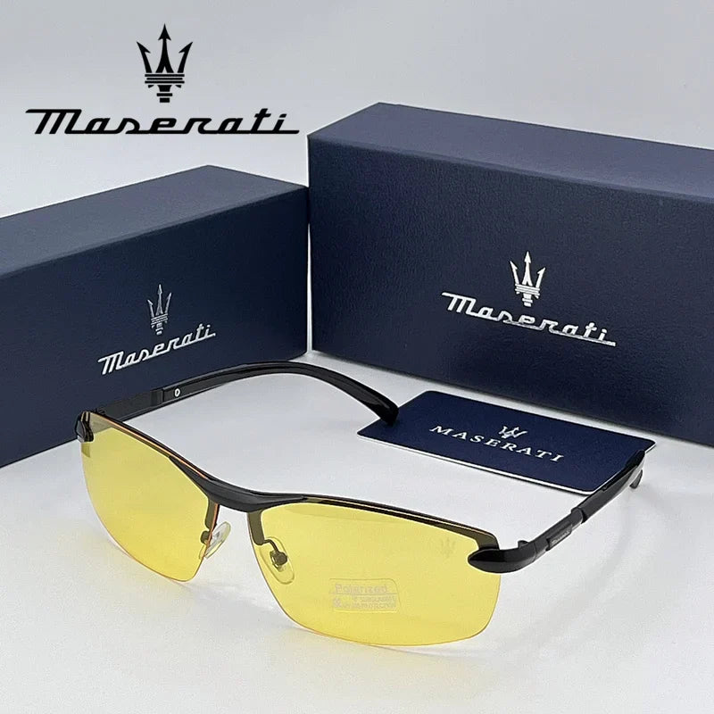 MASERATI Luxury Sunglasses Nylon Sunglasses UV400 Sunglasses for Driving Cycling Beach Outdoor for Men Women Trendy Design