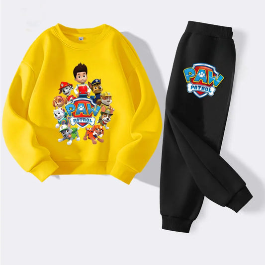 PAW Patrol Printed New Boys Pullover and Trousers 2 Piece Sets Autumn Kids Casual Hoodies Set Spring Children Sweatsuits
