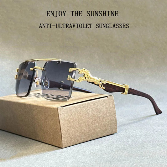 Sunglasses For Men Vintage Designer Rimless Sunglasses Women