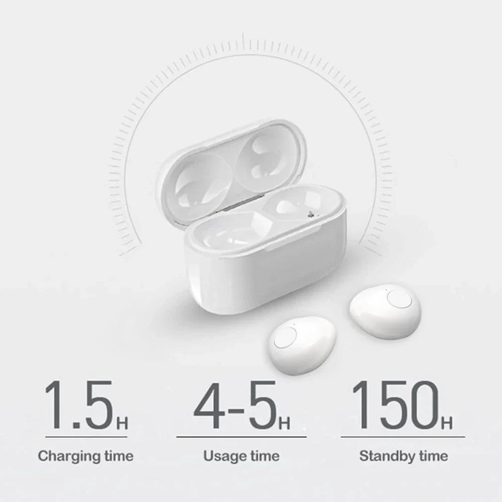 Invisible Earphones Mini Headphones V5.2 Bluetooth TWS In-Ear Earbuds Noise Reduction Wireless Sleep In-Ear Earbuds With Micr