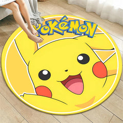 Pokemon Cartoon HD Printed Round Carpet Dropshipping Rug for Living Room Area Rug