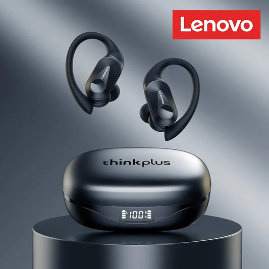 Lenovo LP75 TWS Wireless Bluetooth V5.3 Earphones IPX5 Digital Display Ear Hook Earbuds HiFi Stereo Noise Reduction Headphones