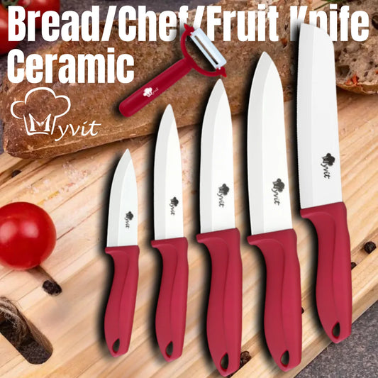 Ceramic Knife Set Bread Chef Petty Kitchen Knives Sashimi Sushi Knife Meat Slicing