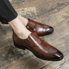 Formal Slip On Men Dress Shoes Classic Leather Oxfords For Wedding Party