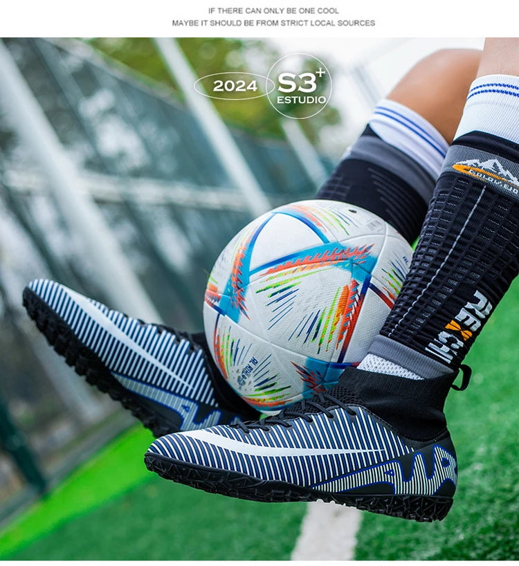 Professional Men Soccer Shoes FG/TF  Football Boots Cleats Breathable  Outdoor