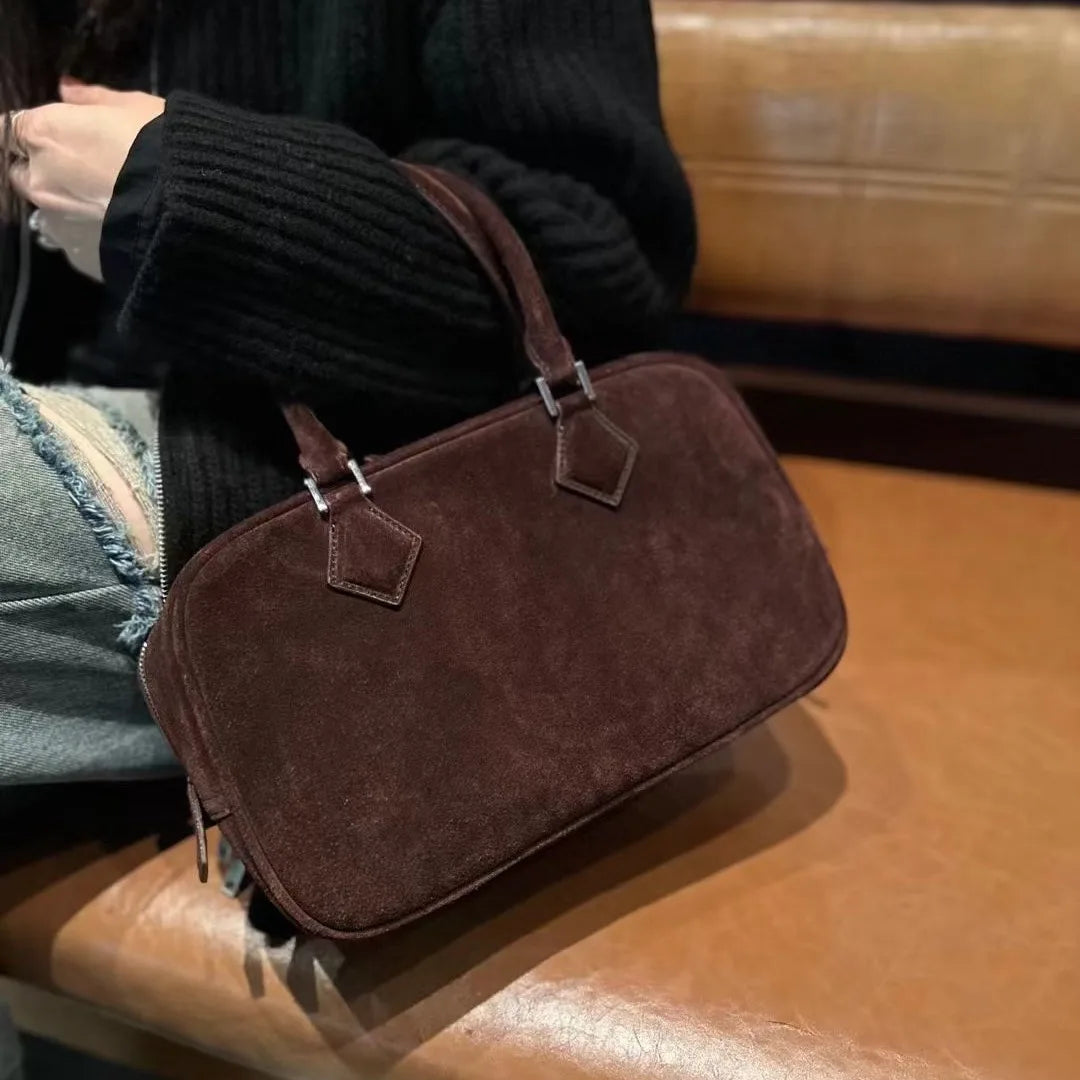 Bags Women Retro Designer Handbags Frosted Cowhide Leather Shoulder